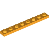 Lego destička 1x8, světle oranžová (6192205)